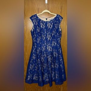 Blue lace dress